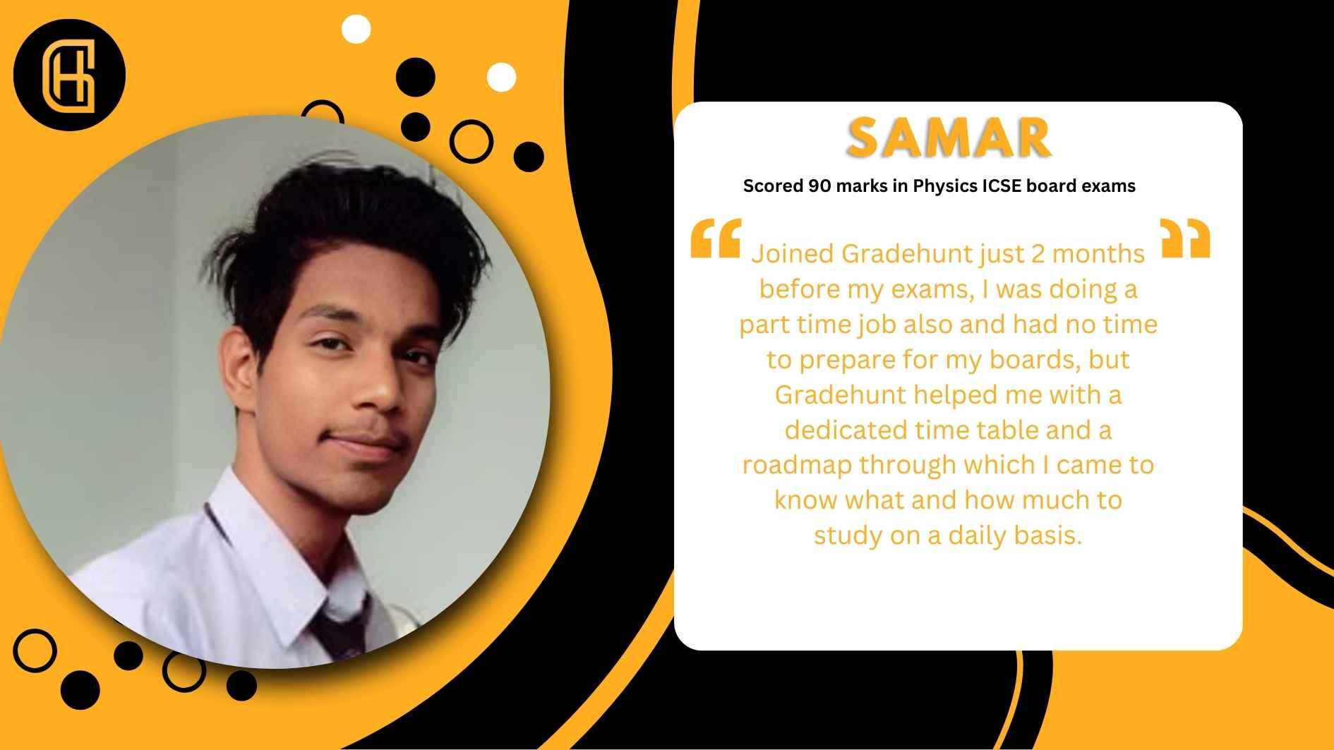 Samar, GradeHunt student