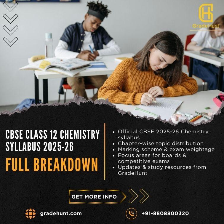CBSE Class 12 Chemistry Syllabus 2026-27: Full Breakdown