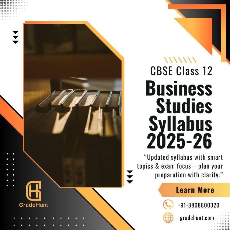 CBSE Class 12 Business Studies Syllabus 2026-27
