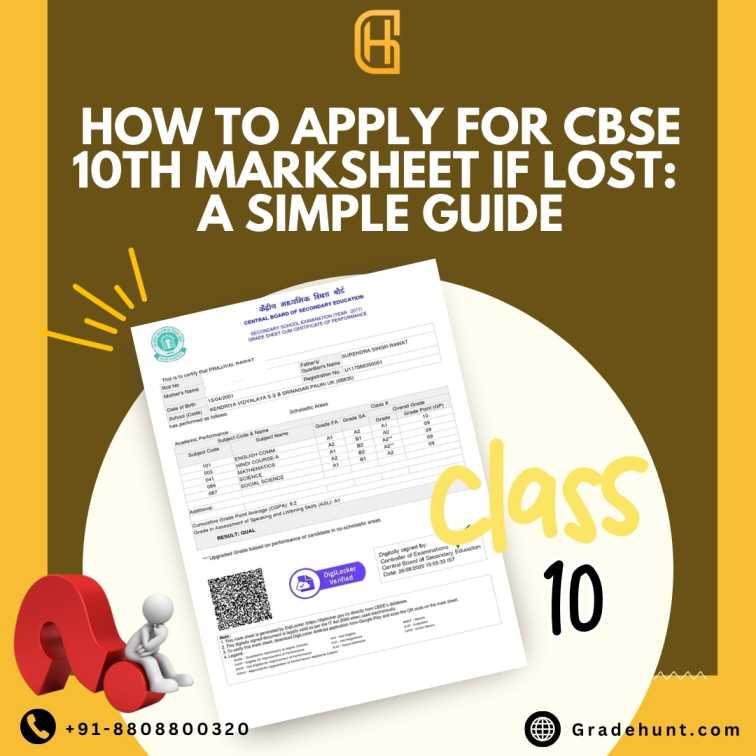 How to Apply for CBSE 10th Marksheet if Lost: A Simple Guide