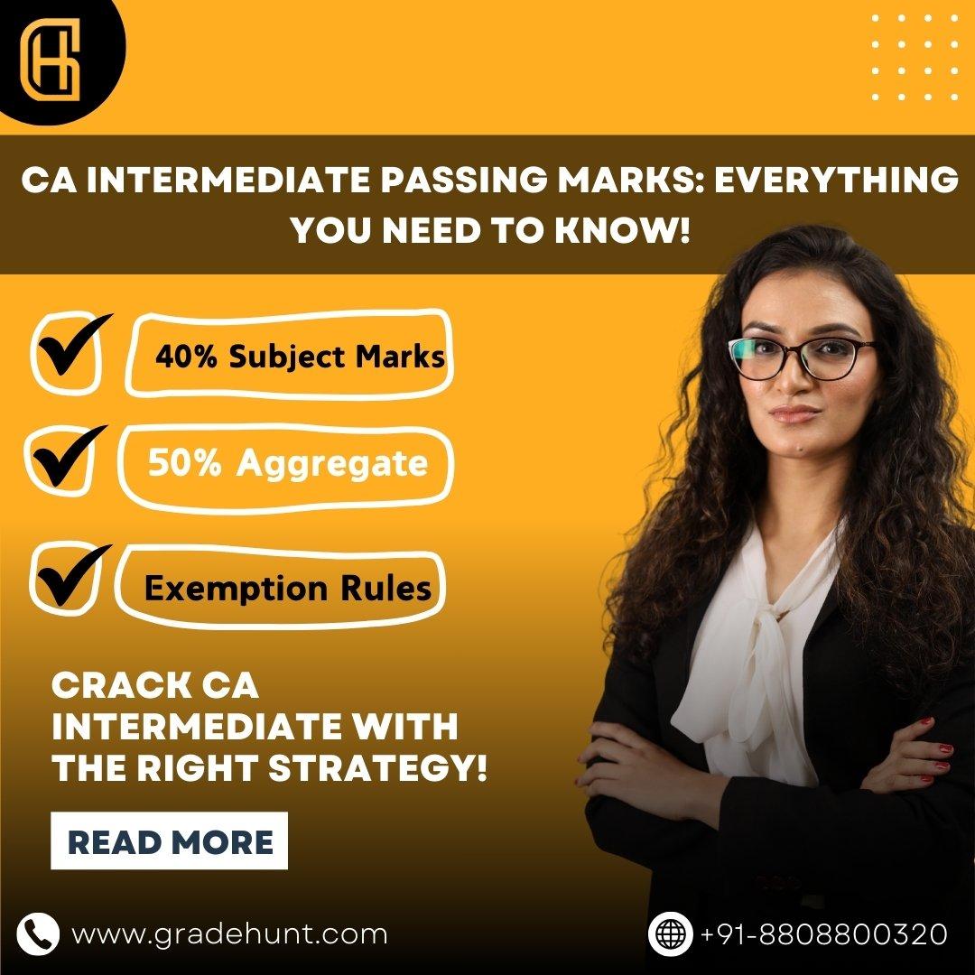 CA Intermediate Passing Marks: How Exemption works in CA Exams