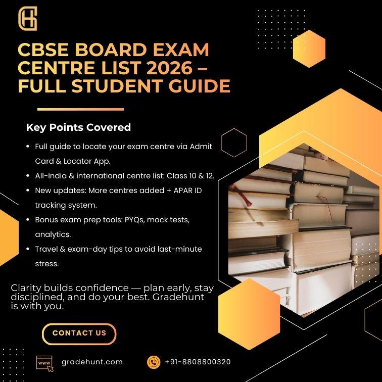CBSE Board Exam Centre List 2027 – Full Student Guide
