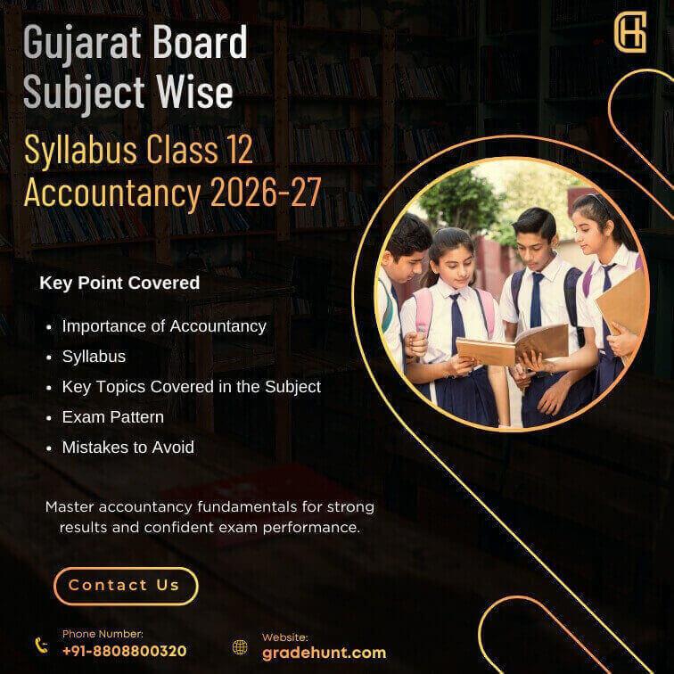 Gujarat Board Subject Wise Syllabus Class 12 Accountancy 2026-27