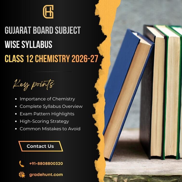 Gujarat Board Subject Wise Syllabus Class 12 Chemistry 2026-27