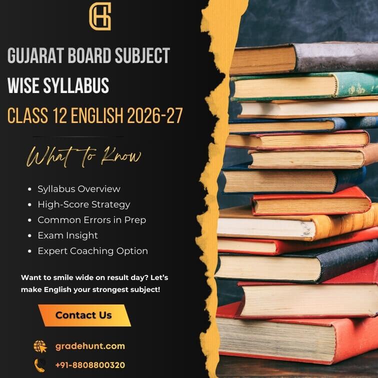 Gujarat Board Class 12 English Syllabus 2026-27 - Chapter-Wise Details