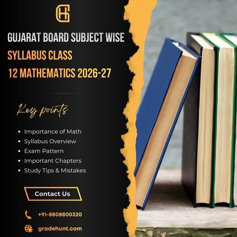 Gujarat Board Subject Wise Syllabus Class 12 Mathematics 2026-27
