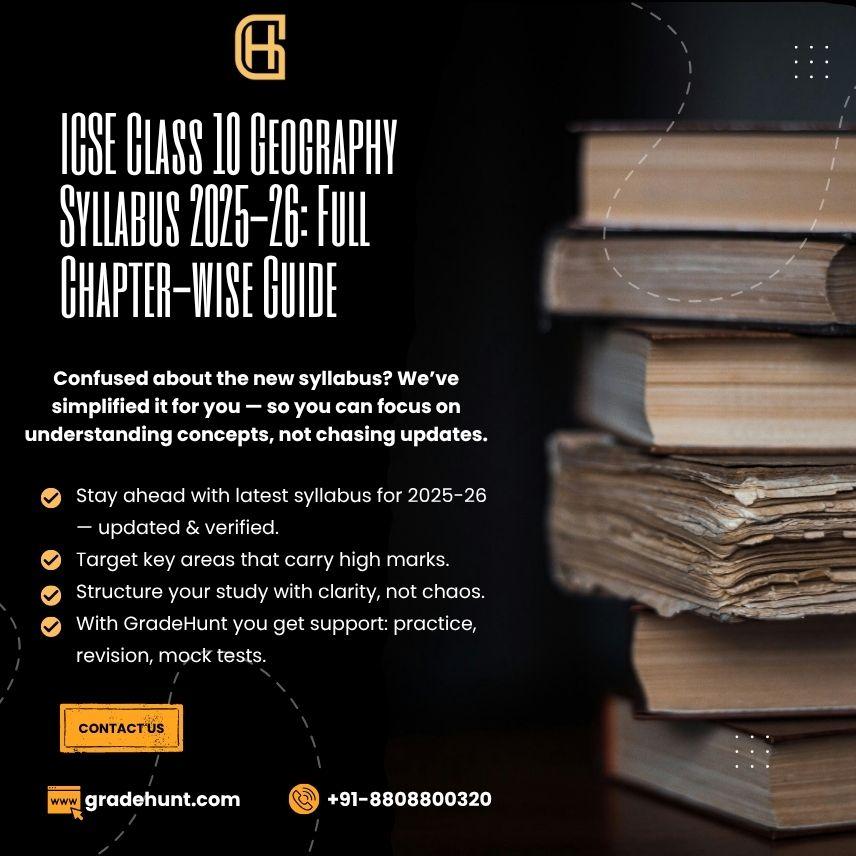 ICSE Class 10 Geography Syllabus 2026-27: Full Chapter-wise Guide