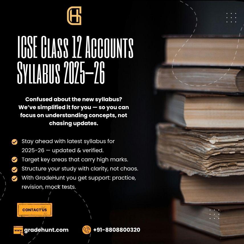 ISC Class 12 Accounts Syllabus 2026-27