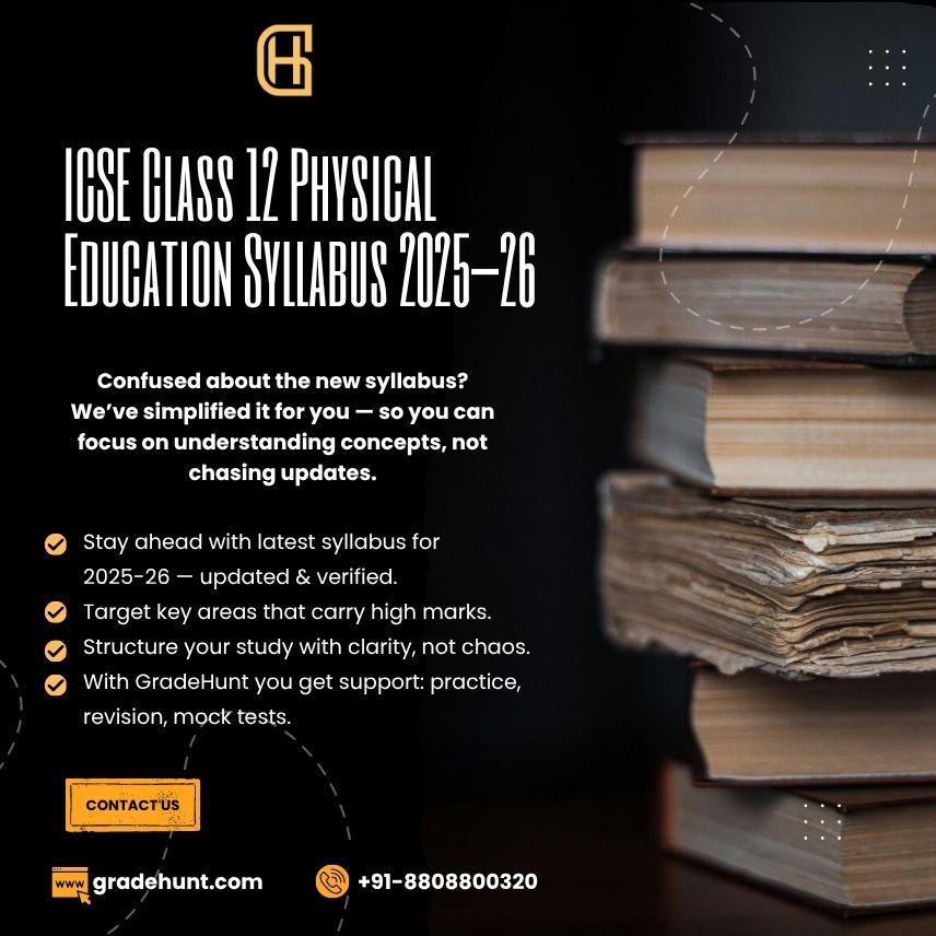 ISC Class 12 Physical Education Syllabus 2026-27