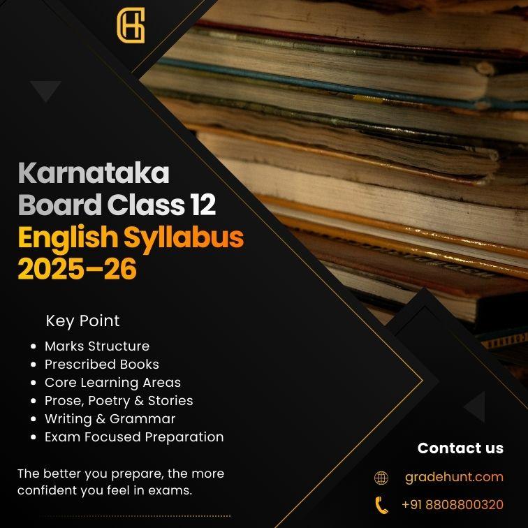 Karnataka Board Class 12 English Syllabus 2026-27: Complete Guide for II PUC Students