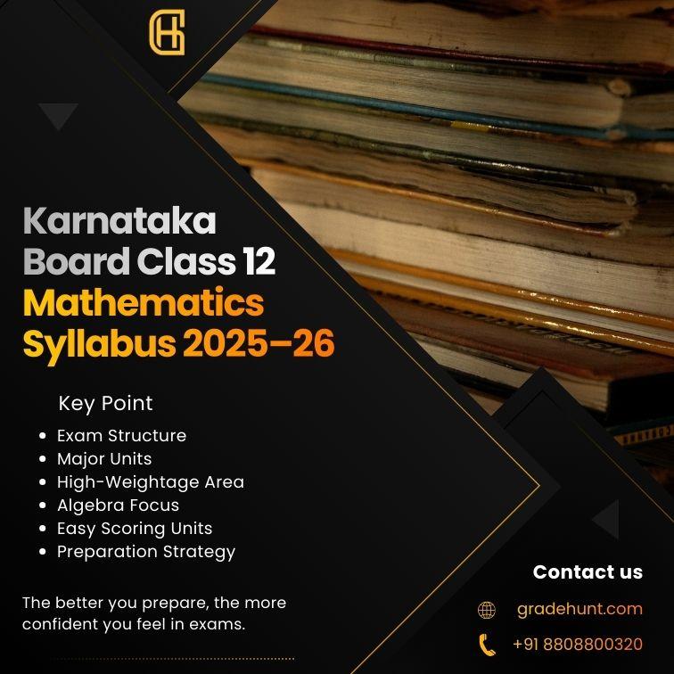 Karnataka Board Class 12 Mathematics Syllabus 2026-27: Complete Guide for II PUC Students