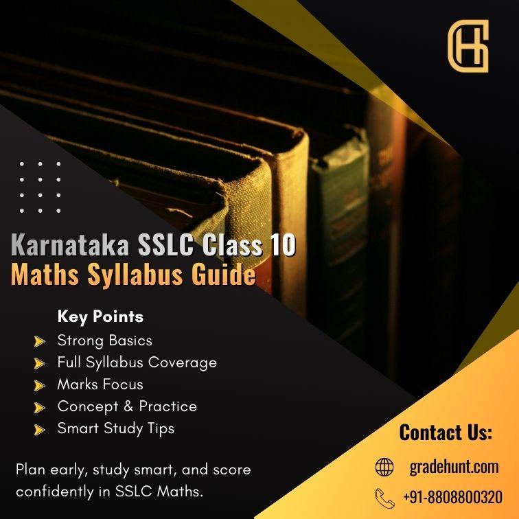 Karnataka SSLC Class 10 Maths Syllabus Guide for session 2026-27