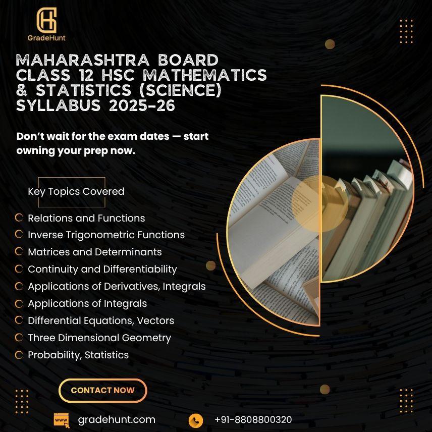 Maharashtra Board Class 12 HSC Mathematics & Statistics (Science) Syllabus 2026-27