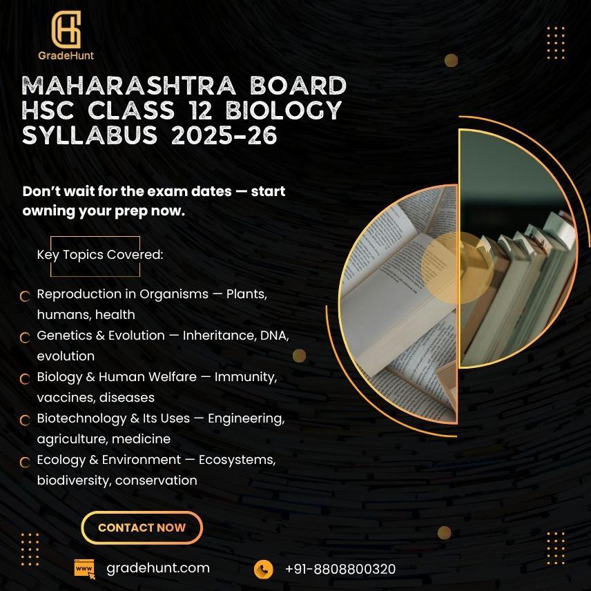 Maharashtra Board HSC Class 12 Biology Syllabus 2026-27