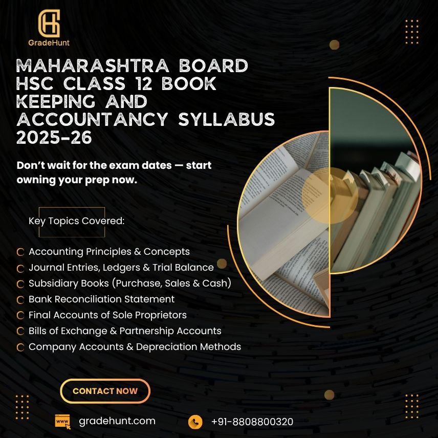 Maharashtra Board HSC Class 12 Book Keeping and Accountancy Syllabus 2026-27