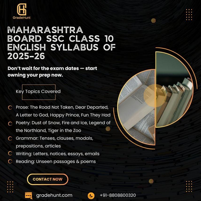 Maharashtra Board SSC Class 10 English Syllabus of 2026-27