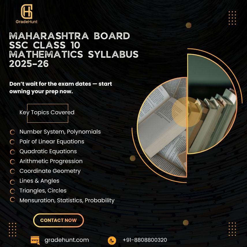 Maharashtra Board SSC Class 10 Mathematics Syllabus 2026-27