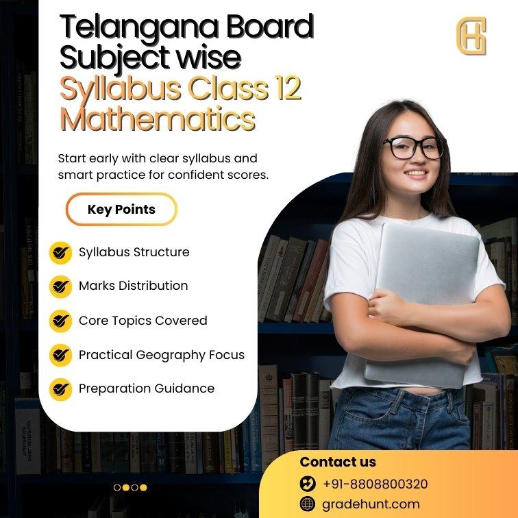Telangana Board Subject-wise Syllabus – Class 12 Mathematics