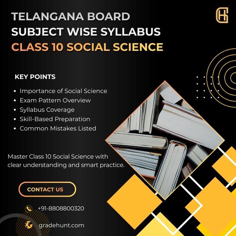 Telangana Board Class 10 Social Science Syllabus 2026-27 | SSC Chapter-Wise Guide