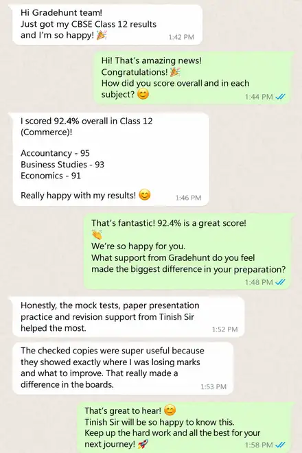 A CBSE Class 12 commerce student scores 92.4% and says the checked copies showed where marks were being lost.